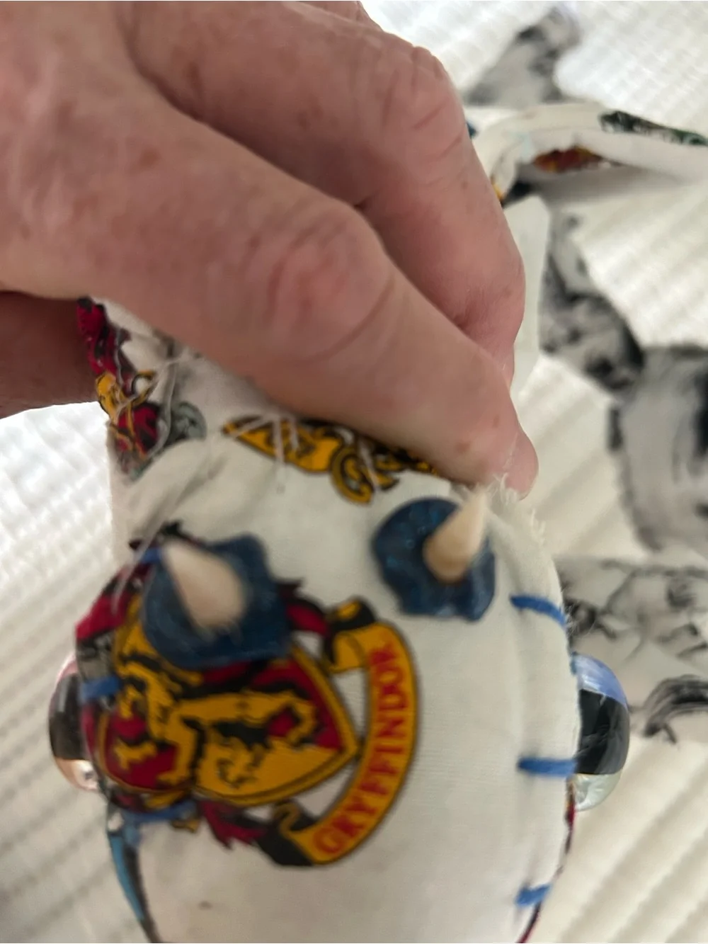 Harry Potter Crest Pattern Stuffed Dragon.